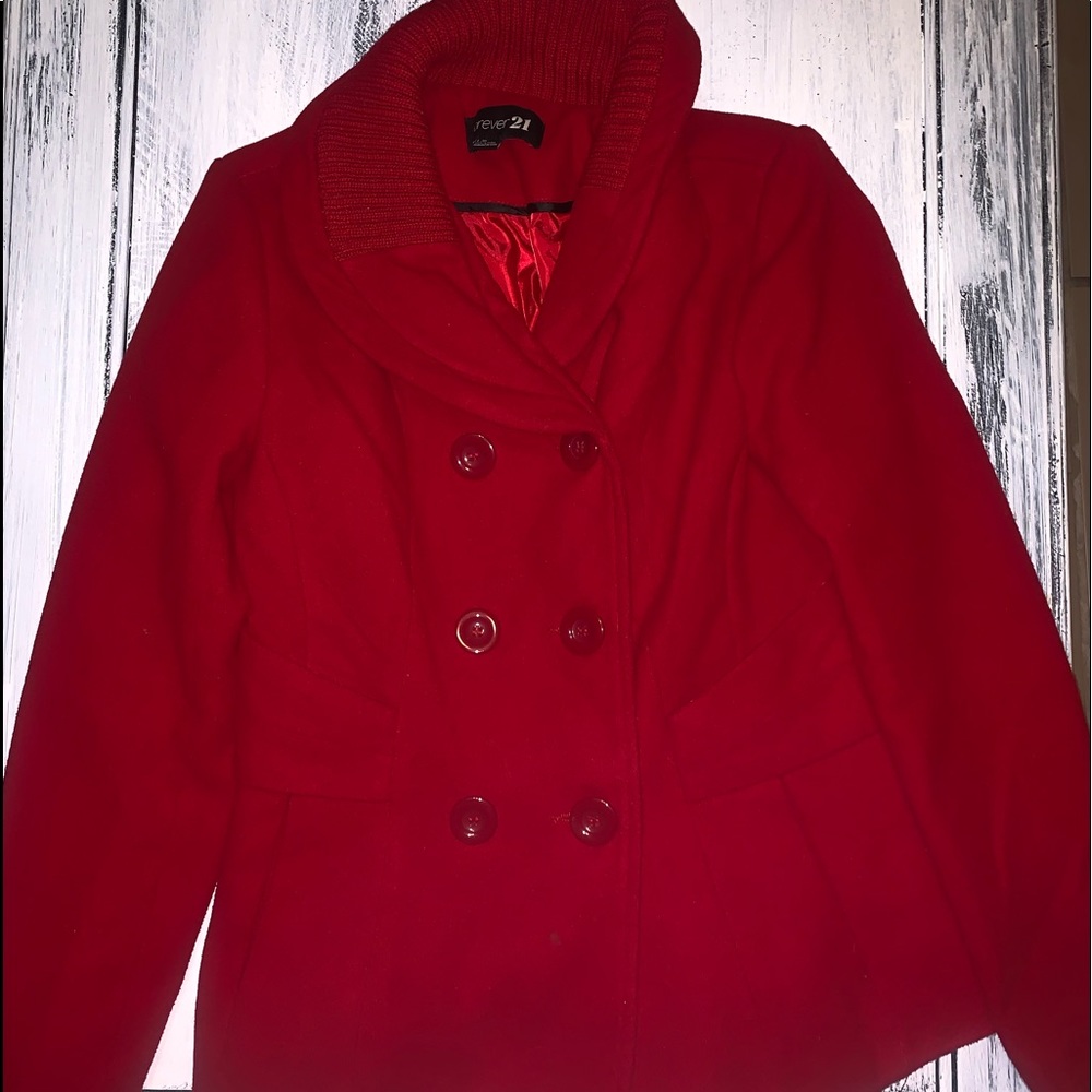 Forever 21 red peacoat